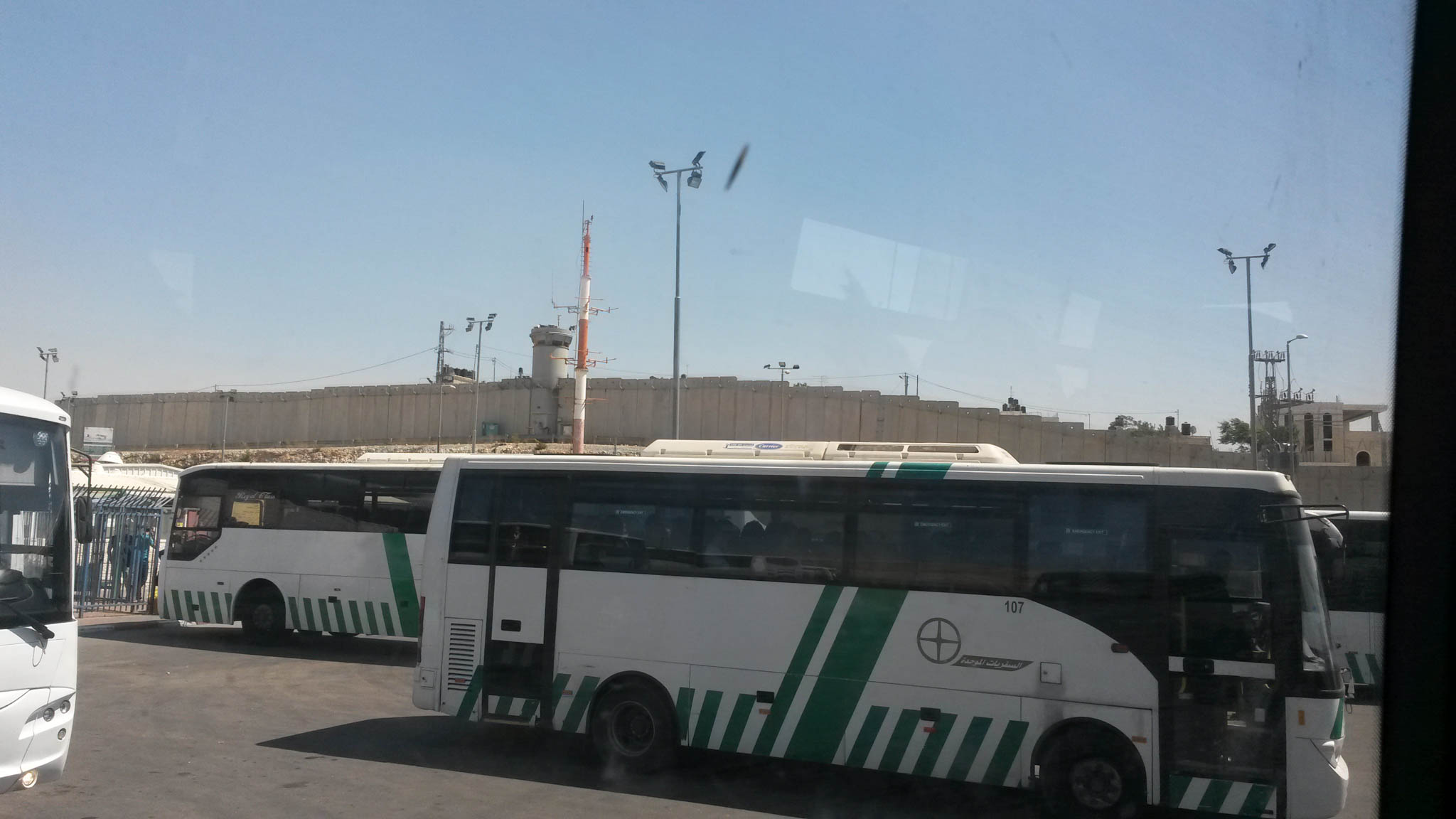 A visit to Ramallah with Fareed Ta'amallah The seperation wall at the Qalandiya checkpoint