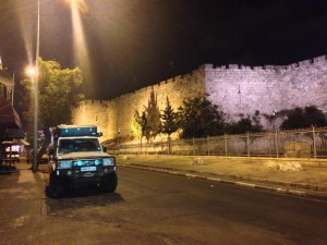 One year ago today... 23 June 2015 at 2 am we arrived in Al-Quds. Earl II is parked outside the old city near the Damascus Gate.