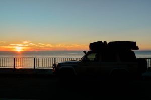 Sunset at the border
